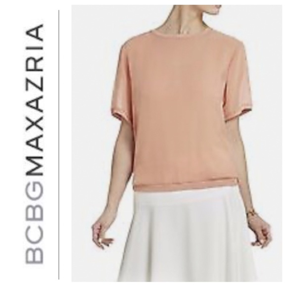 Blush Peach “Aja” Silk Chiffon Overlay/Tank Top Combo - Picture 7 of 11